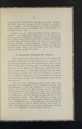 2. Chemische Reizung der Serosa.