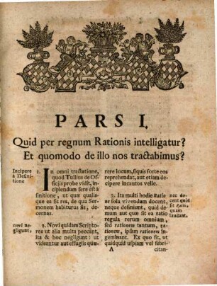 Regnum Rationis Hodiernum Nihil Præstantius Esse Vetere