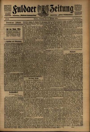 Zweite Ausgabe vom Dienstag, den 25. Februar 1908.
