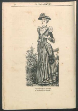 Vestido para paseo de campo. : (Cliché de "La Ilustración Norte-Americana.")