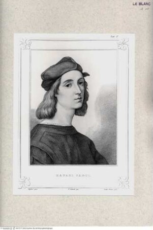 Rafael von Urbino und sein Vater Giovanni SantiTeil 3: Atlas (Abbildungen)Bildnis Raphaels; (Taf. V) - J. D. Passavant, Rafael von Urbino
