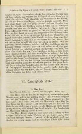 VII. Geographische Bilder