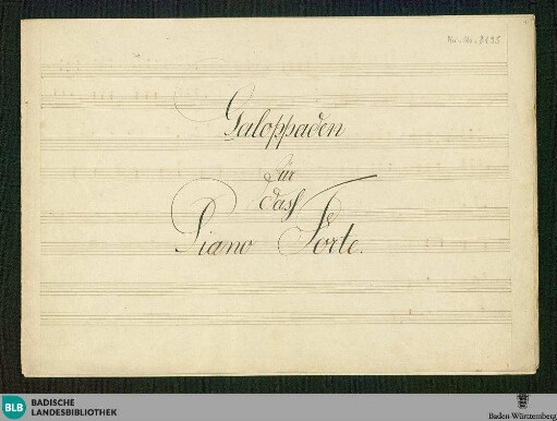 5 Galops - Don Mus.Ms. 2195 : pf