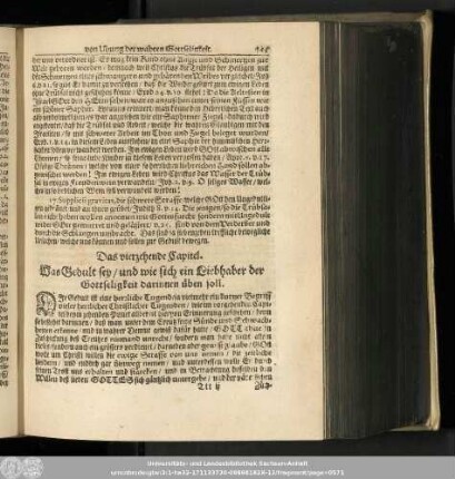 Das vierzehende Capitel. Was Gedult sey/ und wie sich ein Liebhaber der Gottseligkeit darinnen üben soll.