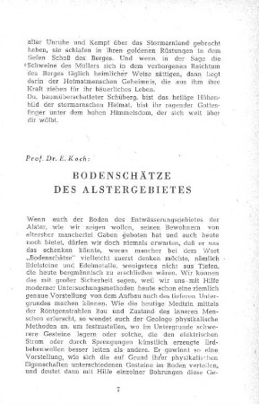 Bodenschätze des Alstergebietes
