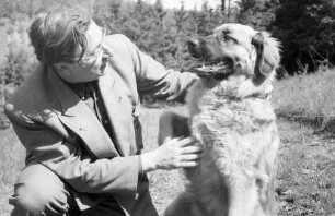 Leonberg: [Gerhart Herrmann] Mostar und sein Leonberger Hund