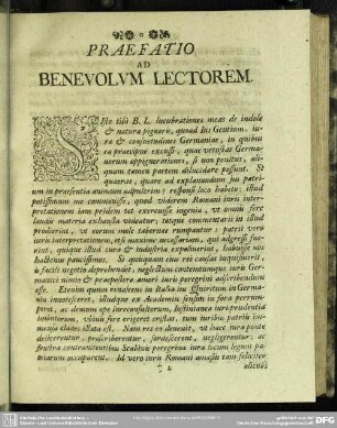 Praefatio Ad Benevolum Lectorem