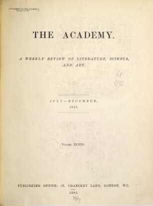 The academy. 48. 1895