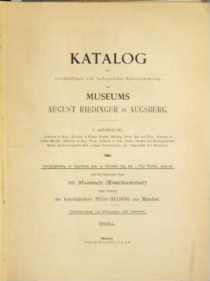Versteigerung. 1894, 22. Okt. = [566]