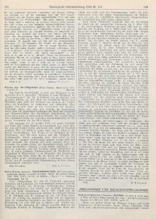 182-184 [Rezension] Schleiermacher, Friedrich, Friedrich Schleiermachers Dialektik