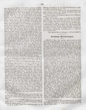 143-144 Kichliche Mittheilungen