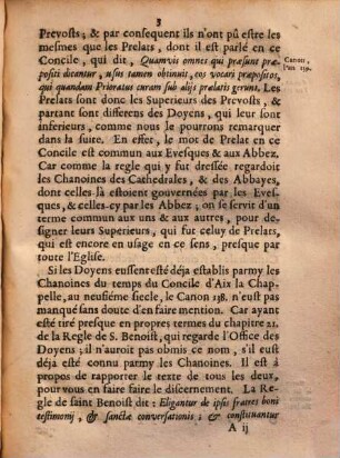 ... Reflexion Svr Les Antiqvitez Des Chanoines, Quatrième Reflexion. De l'origine des Doyens dans les Eglises Cathedrales