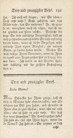 Drey und zwanzigster Brief