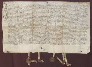 Gültbrief des Bastian von Windeck gegen Markgraf Christoph I. von Baden über 27 fl. aus 540 fl. Zins, wofür er die von seinem Vater Reinhard von Windeck empfangenen Güter und Zinse verpfändet