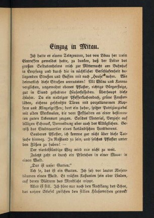5-19, Einzug in Mitau - "Wie bei Muttern!"