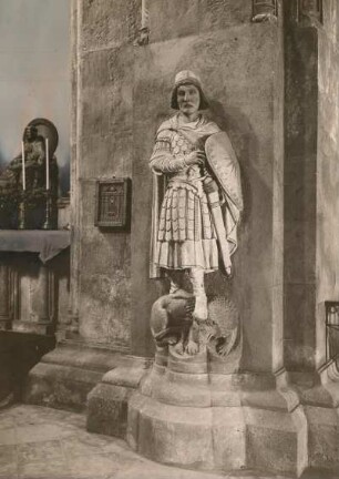 Abraham als Ritter : Skulptur in der Stiftskirche Wechselburg
