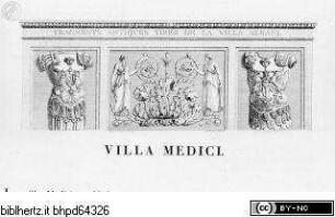 Choix des plus célèbres maisons de plaisance de Rome et de ses environs, Illustration Seite 11: Fragments antiques de la Villa Albani