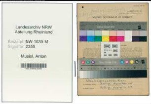 Entnazifizierung Anton Musiol , geb. 31.01.1903 (Bergmann)