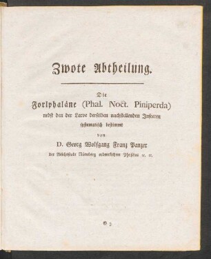 Zwote Abtheilung
