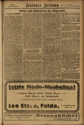 Vierte Ausgabe vom Sonntag, den 06. April 1924.