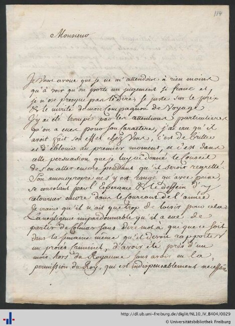 Brief vom 27.02.1761.