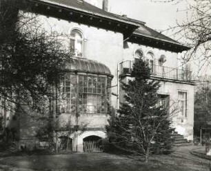 Dresden-Strehlen, Wasastraße 7. Villa. Um 1900. Gartenansicht von Süden