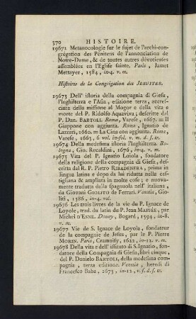 370-378, Histoires de la Congrégation Jesuites