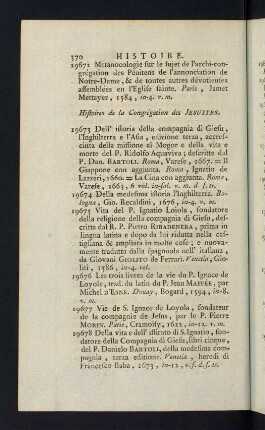 370-378, Histoires de la Congrégation Jesuites
