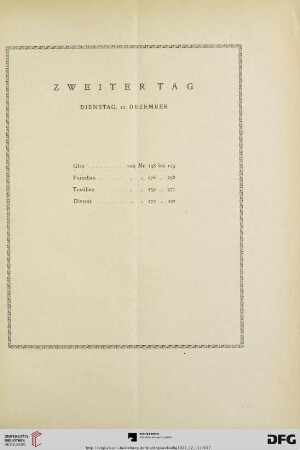 Zweiter Tag: Dienstag, 12. Dezember (Nr. 148-297)