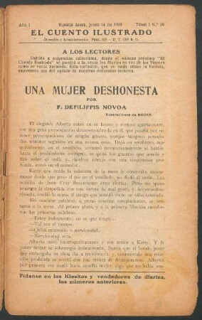 1918001000: Una mujer deshonesta