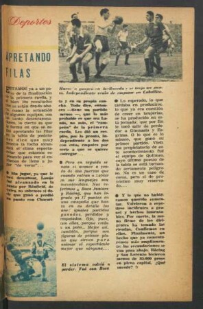 Apretando filas : Deportes