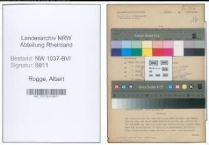 Entnazifizierung Albert Rogge , geb. 26.12.1903 (Bauarbeiter)