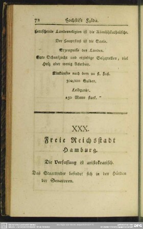 XXX. Freie Reichsstadt Hamburg