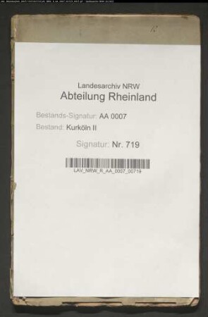 Protokoll der kurfürstlichen und landständischen Rheinbefahrungskommission
