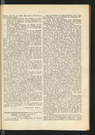 Dreizehnte ordentliche Versammlung vom 18. Oktober 1879