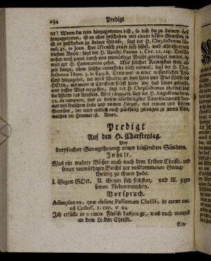 Predigt Auf den H. Charfreytag.
