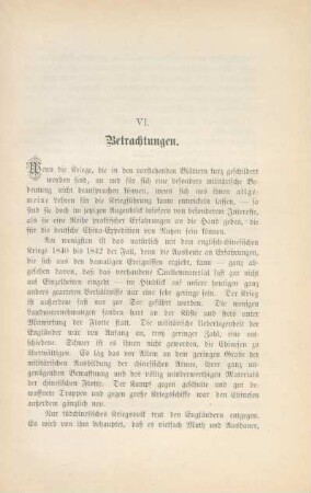 VI. Betrachtungen
