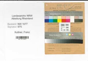 Entnazifizierung Franz Kuttner , geb. 13.02.1914 (Polizist)