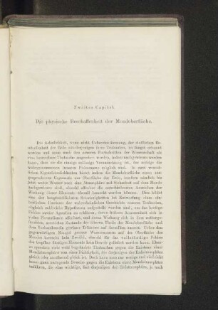 Zweites Capitel. Die physische Beschaffenheit der Mondoberfläche.