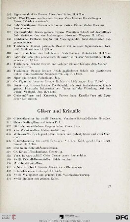 Gläser und Kristalle (Nr. 320-364)