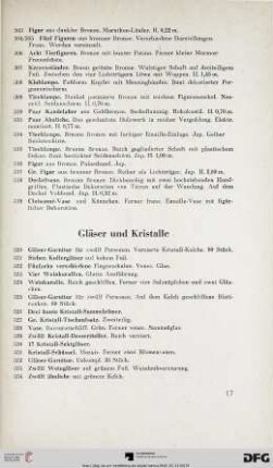 Gläser und Kristalle (Nr. 320-364)