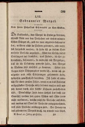 LVI. Gebrannter Mergel