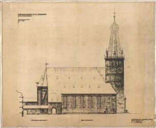 Bestelmeyer, German; Nürnberg (Bayern); Ev. Friedenskirche St. Johannes - Mappe 2: Ansicht