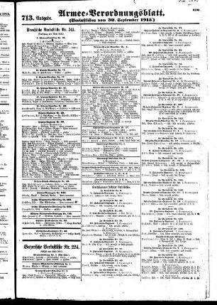 713. Ausgabe. Donnerstag, 30. September 1915