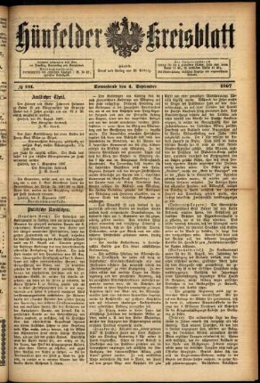 Ausgabe vom Samstag, den 04. September 1897.