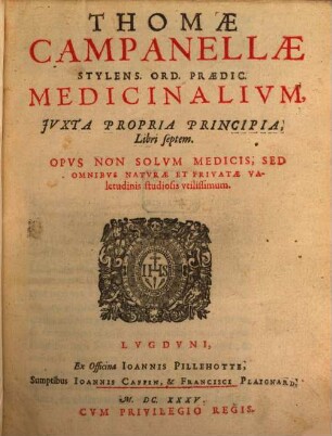 Medicinales iuxta propria principia : Libri VII.