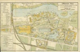 Karte: Offizieller Plan der Berliner Gewerbe-Ausstellung 1896 [...] Beilage zum Illustrirten amtlichen Führer
