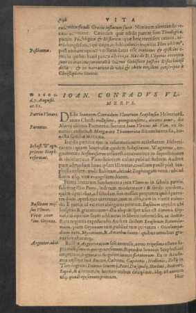 Ioan. Conradus Ulmerus.