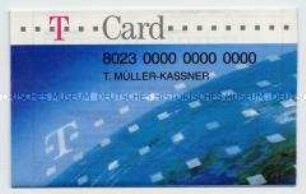 Werbeblatt mit Auftragsformular für die T-Card