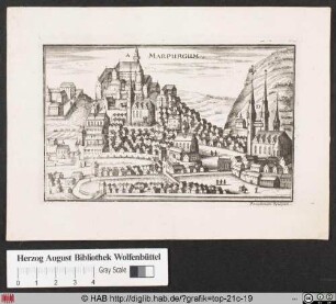 [Ansicht von Marburg].